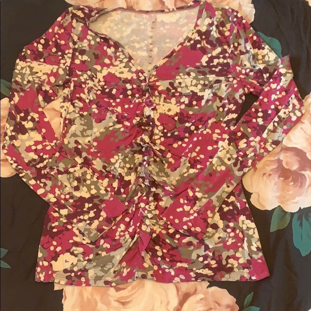 Long sleeve ruffle shirt